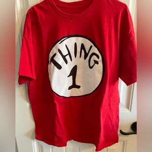 Dr. Seuss Vibrant Red Thing 1 Tee Men’s or Boys